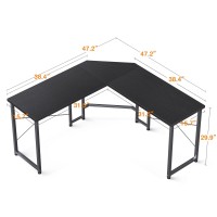 Casaottima 47 Inch L Shaped Gaming Desk With Monitor Stand Corner Desk Gaming Table For Home Office Computer Desk Sturdy Writi