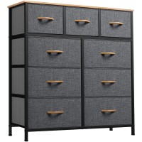 Dwvo Dresser For Bedroom With 9 Drawers Fabric Storage Dresser Closet Dresser Chest Of Drawers For Living Room Closets