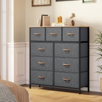 Dwvo Dresser For Bedroom With 9 Drawers Fabric Storage Dresser Closet Dresser Chest Of Drawers For Living Room Closets