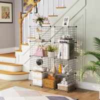 Cahome Wire Cube Storage 12 Cube Organizer Metal C Grids Modular Shelves Units Closet Organizer Ideal For Home Office L