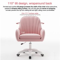 Xuegw Home Office Chair Computer Chair With Midback Upholstered Modern Tufted Computer Task Chair Swivel Height Adjustable Velv