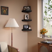 Popishelves Small Floating Shelves For Wall 9 Inch Square Black Shelves For Bedroom Living Room Bathroom Kitchen Office De