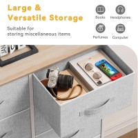 Dwvo 9 Drawer Dresser Light Gray Fabric Storage Tower Tall Organizer Unit For Room Living Room Hallway Closets Sturdy Ste