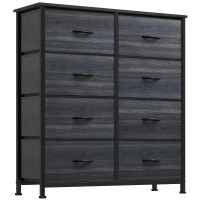 Dwvo Dresser With 8 Drawers Fabric Storage Tower Organizer Unit For Bedroom Hallway Closets Sturdy Steel Frame Wooden To