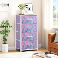 Dwvo Dresser With 4 Drawers Storage Tower Unit Kids Dresser For Bedroom Living Room Closets Sturdy Steel Frame Wooden To