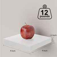 Popishelves Small Floating Shelves For Wall 9 Inch Square White Shelves For Bedroom Living Room Bathroom Kitchen Office De