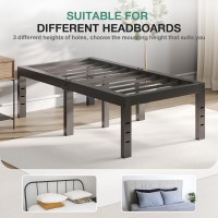 Novilla Bed Frame Twin 14 Inch Simplicity Metal Platform Twin Size Bed Frame With Underbed Storage No Box Spring Needed Heavy