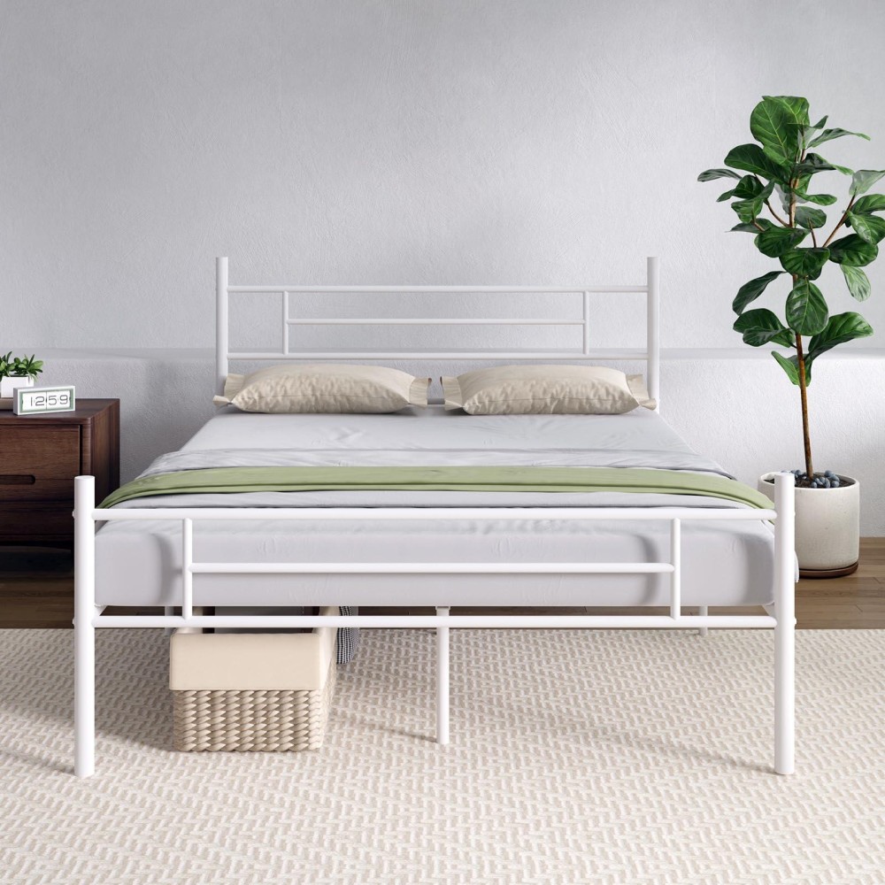 Novilla King Size Bed Frame With Headboard And Footboard 14 Inch Metal Platform Bed Frame With Under Bed Storage No Box Spring