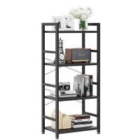 Numenn 4 Tier Slim Bookshelf Tall Bookcase Shelf Storage Organizer Modern Book Shelf For Bedroom Living Room And Home Office