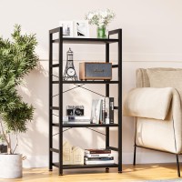 Numenn 4 Tier Slim Bookshelf Tall Bookcase Shelf Storage Organizer Modern Book Shelf For Bedroom Living Room And Home Office