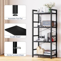 Numenn 4 Tier Slim Bookshelf Tall Bookcase Shelf Storage Organizer Modern Book Shelf For Bedroom Living Room And Home Office