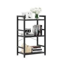 Numenn 3 Tier Slim Bookshelf Bookcase Shelf Storage Organizer Modern Book Shelf For Bedroom Living Room And Home Office Blac