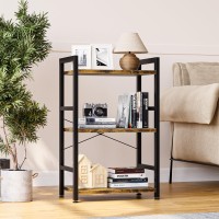 Numenn 3 Tier Slim Bookshelf Bookcase Shelf Storage Organizer Modern Book Shelf For Bedroom Living Room And Home Office Vint