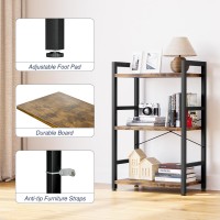 Numenn 3 Tier Slim Bookshelf Bookcase Shelf Storage Organizer Modern Book Shelf For Bedroom Living Room And Home Office Vint