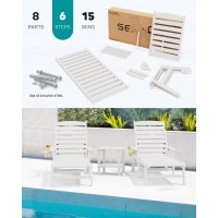 Serwall Patio Chaise Lounge Chair Set Of 2 5 Positions Adjustable Hdpe Outdoor Lounge Chair For Pool Poly Lounge Chair With Ro