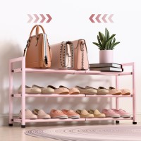 Bumusty 3Tier Expandable Shoe Rack For Closet 1833 Adjustable Shoe Rack For Small Space Small Shoe Organizer For Front Do