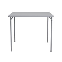 Cosco 34 Square Vinyl Tabletop Folding Table Gray