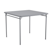 Cosco 34 Square Vinyl Tabletop Folding Table Gray