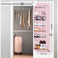 Sleeping Lamb Over The Door Shoe Organizer For Closet Kids Shoe Storage For Hanging Shoe Rack For Door With Large Deep Pockets