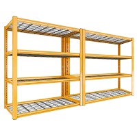 Reibii 40 W Garage Shelving Heavy Duty Loads 2240Lbs Garage Storage Shelves Heavy Duty Shelving 4Tier Adjustable Metal Shelve