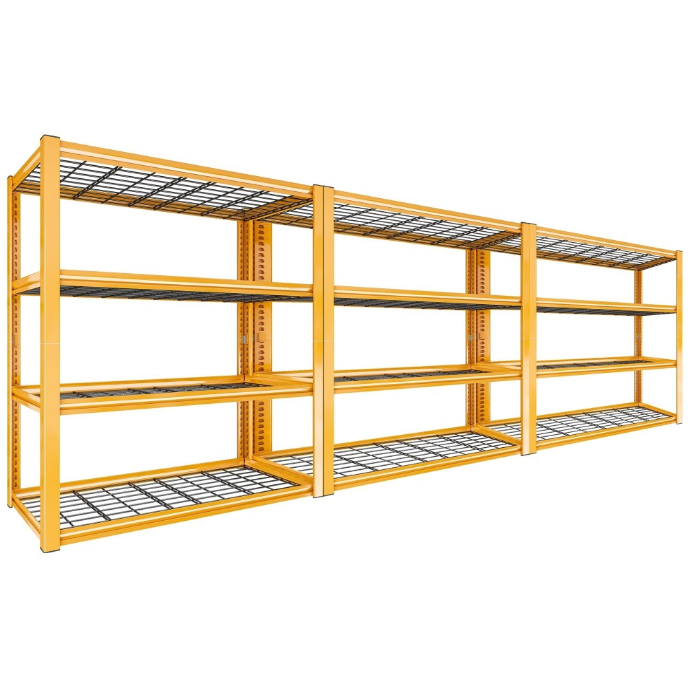 Reibii 40 W Garage Shelving Heavy Duty Loads 2240Lbs Garage Storage Shelves Heavy Duty Shelving 4Tier Adjustable Metal Shelve