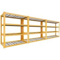 Reibii 40 W Garage Shelving Heavy Duty Loads 2240Lbs Garage Storage Shelves Heavy Duty Shelving 4Tier Adjustable Metal Shelve