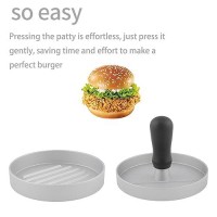 Momoxi Aluminum Burger Press Patty Maker With 200 Patty Papers Hamburger Patty Maker (Silvery)