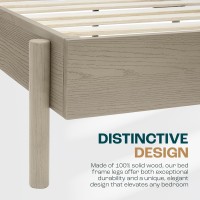 Bme Lyra 15 Inch Queen Bed Frame With Headboard Solid Wood No Box Spring Needed Wood Slat Support Easy Assembly Mid Ce