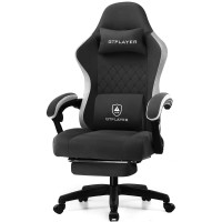 Gtplayer Gaming Chair Computer Office Chair With Pocket Spring Cushion Linkage Armrests And Footrest High Back Ergonomic Comp