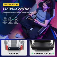 Gtplayer Gaming Chair Computer Office Chair With Pocket Spring Cushion Linkage Armrests And Footrest High Back Ergonomic Comp