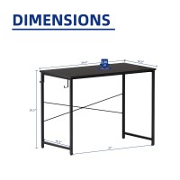 Pamray 40 Inch Computer Desk For Small Spaces Home Office Work Desk With Headphone Hook Small Office Desk Study Writing Table