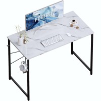 Pamray 40 Inch Computer Desk For Small Spaces Home Office Work Desk With Headphone Hook Small Office Desk Study Writing Table