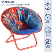 Idea Nuova Marvel Spiderman 19 Frame Folding Toddler Saucer Chair With Cushion Ages 3