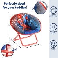 Idea Nuova Marvel Spiderman 19 Frame Folding Toddler Saucer Chair With Cushion Ages 3