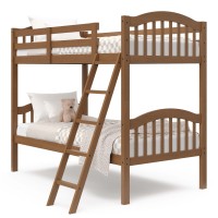 Storkcraft Long Horn Twinovertwin Bunk Bed Hazelnut Greenguard Gold Certified Converts To 2 Individual Twin Beds