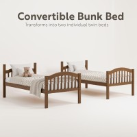 Storkcraft Long Horn Twinovertwin Bunk Bed Hazelnut Greenguard Gold Certified Converts To 2 Individual Twin Beds