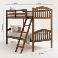 Storkcraft Long Horn Twinovertwin Bunk Bed Hazelnut Greenguard Gold Certified Converts To 2 Individual Twin Beds