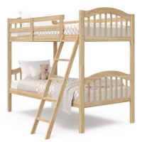 Storkcraft Long Horn Twinovertwin Bunk Bed Natural Greenguard Gold Certified Converts To 2 Individual Twin Beds