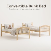 Storkcraft Long Horn Twinovertwin Bunk Bed Natural Greenguard Gold Certified Converts To 2 Individual Twin Beds