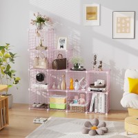 Cahome Wire Cube Storage 12 Cube Organizer Metal C Grids Modular Shelves Units Closet Organizer Ideal For Home Office L