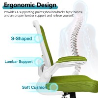 Felixking Office Chair Ergonomic Desk Chair Breathable Mesh Chair With Adjustable High Back Lumbar Support Flipup Armrests Ex