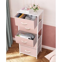 Crestlive Products Tall Dresser For Girls Bedroom Chest Of 5 Drawers Fabric Storage Tower Clothing Organizer For Bedroom Hal