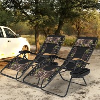 Monibloom Zero Gravity Chairs Set Of 2 Outdoor Folding Patio Lounge Chairs For Outside Reclining Lawn Chairs Recliner Beach Chai