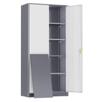 Greenvelly Metal Storage Cabinet 72 Metal Cabinet Storage With Doors And 4 Adjustable Shelves Tall Storage Cabinet For Home S