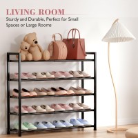 Bumusty 5Tier Expandable Shoe Rack For Closet 1833 Adjustable Shoe Rack For Small Space Small Shoe Organizer For Front Do