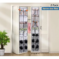 Misslo Narrow Over The Door Shoe Organizer 14 Large Pockets Door Shoe Hanger Hanging Shoe Rack For Closet Cruise Ship Essential