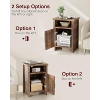 Yeshomy Farmhouse Modern Nightstand With Shelf And Barn Door Set Of 1 For Bedroom Brown