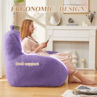 Homguava Bean Bag Chair Sherpa Bean Bag Lazy Sofa Beanbag Chairs For Adults With High Density Foam Filling Modern Accent Chairs