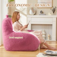 Homguava Bean Bag Chair Sherpa Bean Bag Lazy Sofa Beanbag Chairs For Adults With High Density Foam Filling Modern Accent Chairs