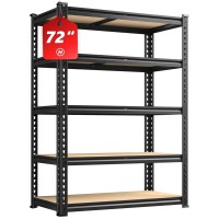 Reibii 2020Lbs Storage Shelves 5 Tier Garage Shelving Heavy Duty Adjustable Garage Shelves Utility Rack Shelf Shelving Units F